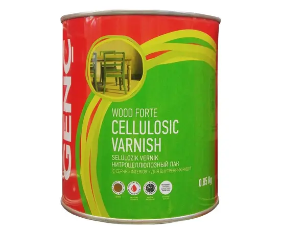 Nitro varnish Genc Wood Forte Cellulosic Varnish glossy 0.85 kg