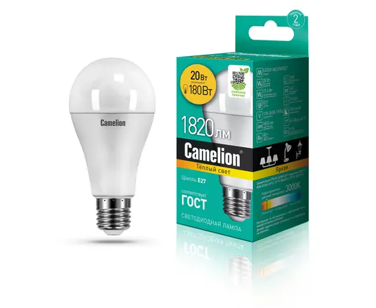 LED Lamp Camelion 20W А65 Е27 3000K