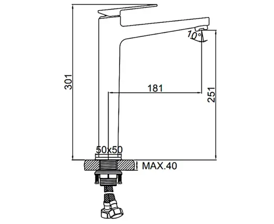 Washbasin faucet L1178U Gun Metal