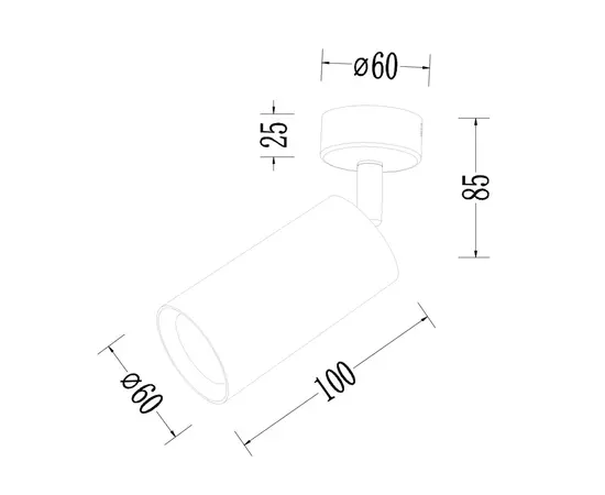 სპოტი Milagro ML1156 Pipe 1 GU10 შავი