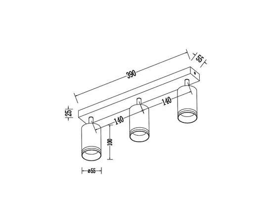 სპოტი Milagro ML2072 Pipe 3 GU10 თეთრი