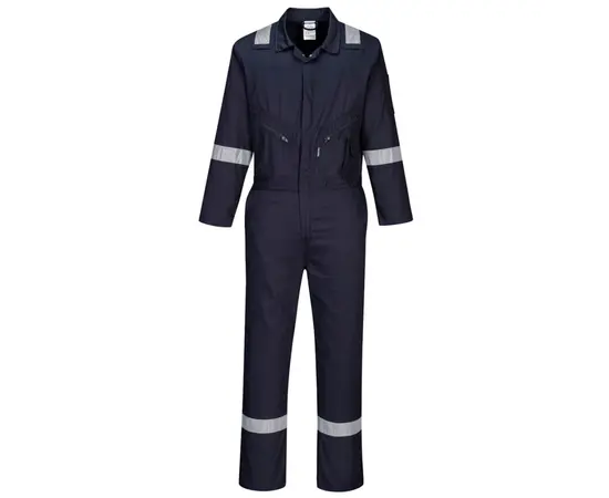 Work overalls with reflectors PORTWEST blue C814NAR 4XL