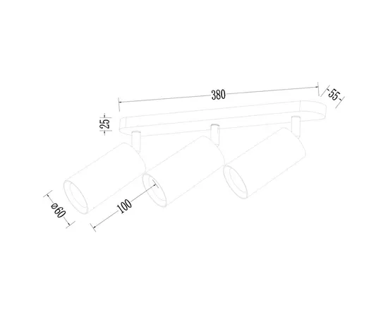 სპოტი Milagro ML1163 Pipe 3 GU10 თეთრი
