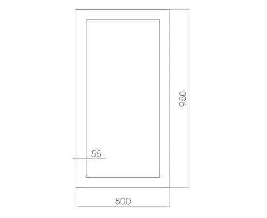 სარკე Silver Mirrors Efes 500x950 მმ
