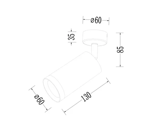 სპოტი Milagro ML1143 Pipe 1 GU10 ოქროსფერი