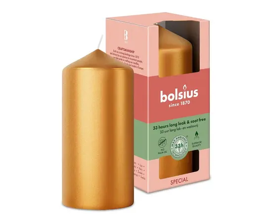 Свеча Bolsius Metallic 120/58 мм