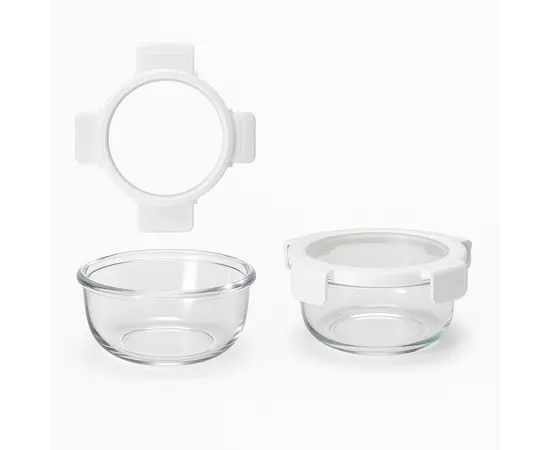 Glass container round Ronig 1300 ml