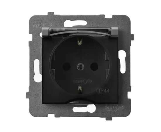 Розетка с заземлением и крышкой без рамки Ospel Aria GPH-1US/m/70/d 1 местная IP44 серая матовая Розетка с заземлением и крышкой без рамки Ospel Aria GPH-1US/m/70/d 1 местная IP44 серая матовая