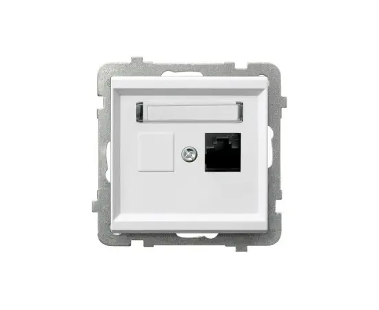 როზეტი კომპიუტერის Ospel Sonata GPK-1R/K/m/00 RJ45 Cat 5e 1 განყოფილებიანი თეთრი როზეტი კომპიუტერის Ospel Sonata GPK-1R/K/m/00 RJ45 Cat 5e 1 განყოფილებიანი თეთრი