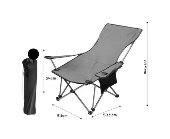 Folding chair 54x53.5x89.5 cm 600D fabric with metal tube
