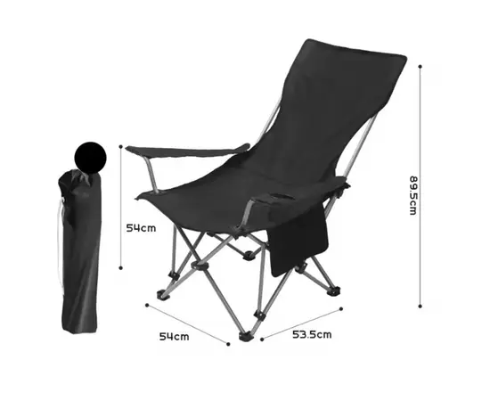 Folding chair 54x53.5x89.5 cm 600D fabric with metal tube
