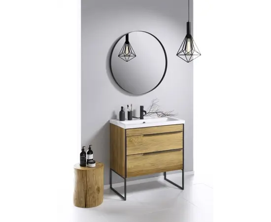 Зеркало Aqwella RM0208BLK 80 см