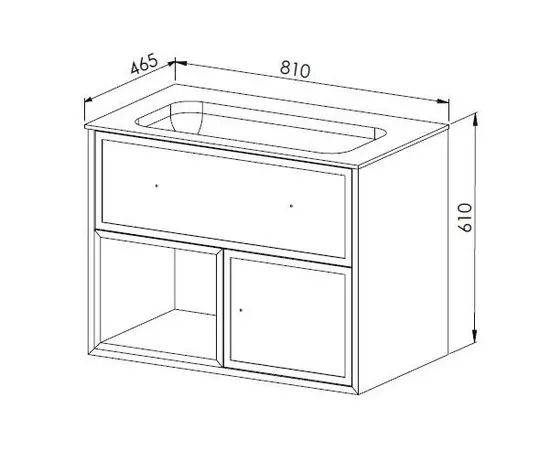 Bathroom furniture with washbasin MARTAT Valeria 80 Green 80 cm Bathroom furniture with washbasin MARTAT Valeria 80 Green 80 cm