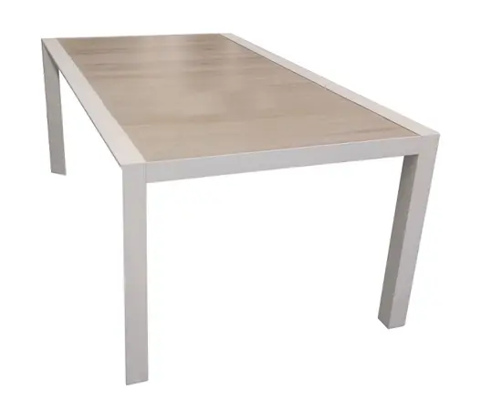 Dining table Gardenline Monarch Tile Slat Top White 180x100x75 cm Dining table Gardenline Monarch Tile Slat Top White 180x100x75 cm