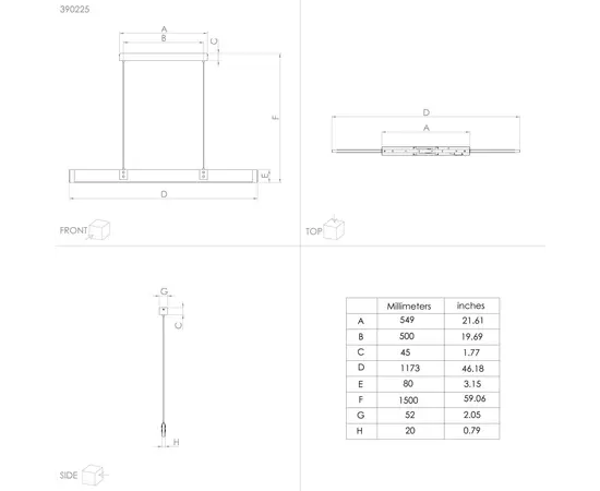 Подвес Eglo 390225 CAMINARRO LED черный