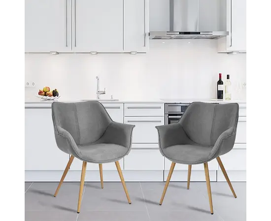 Chair grey JULIAN WALNUT 69x66x79.5 cm Chair grey JULIAN WALNUT 69x66x79.5 cm