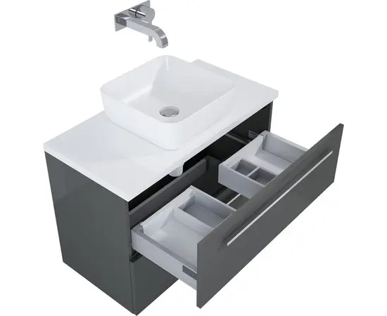 აბაზანის ტუმბო ხელსაბანის გარეშე Elita Kwadro Plus ანტრაციტი 166771 79.6x39.6 სმ აბაზანის ტუმბო ხელსაბანის გარეშე Elita Kwadro Plus ანტრაციტი 166771 79.6x39.6 სმ