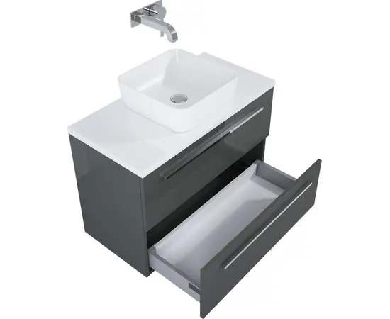 აბაზანის ტუმბო ხელსაბანის გარეშე Elita Kwadro Plus ანტრაციტი 166771 79.6x39.6 სმ აბაზანის ტუმბო ხელსაბანის გარეშე Elita Kwadro Plus ანტრაციტი 166771 79.6x39.6 სმ