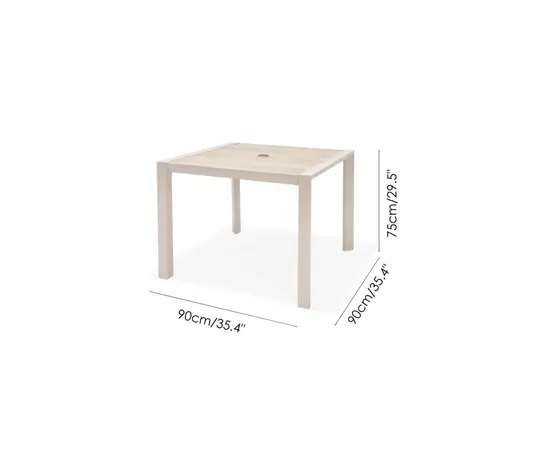 Table square Urbanite 90x90x75 cm