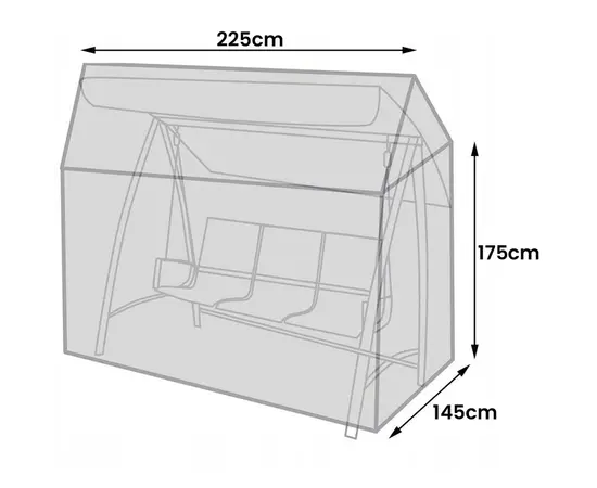 Swing and bench cover 225x145x175 cm Swing and bench cover 225x145x175 cm