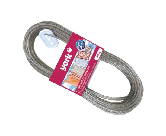 სარეცხის ჩამოსაკიდი თოკი ფოლადის ჩამკეტით York 20 მ სარეცხის ჩამოსაკიდი თოკი ფოლადის ჩამკეტით York 20 მ