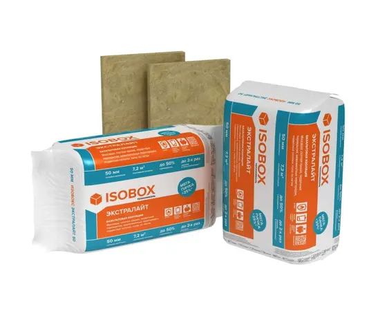 Stone wool Technonicol Isobox Extralite 800x600x50 mm 7.2 m²