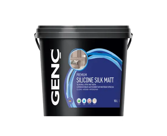 საღებავი ინტერიერის Gench Silicone Silk Matt 15 ლ