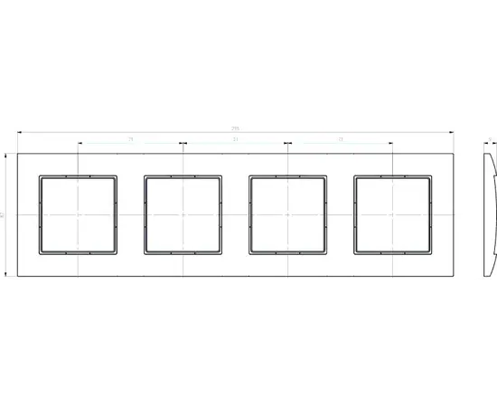 Рамка Ospel Aria R-4U/27 4 местная бежевая Рамка Ospel Aria R-4U/27 4 местная бежевая