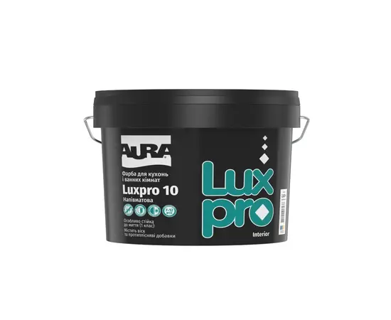 Paint for kitchen and bathroom Eskaro Aura Luxpro 10 2.85 l semi-gloss white