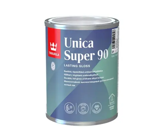 Paint for complex surfaces Tikkurila Unica Super 90 gloss lacquer A 0,9 l