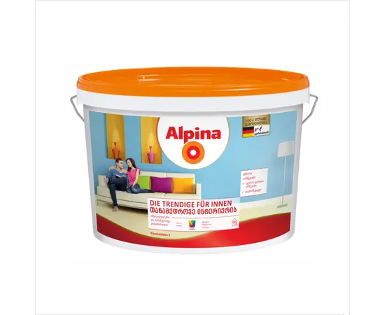 Dispersion paint Alpina Die Trendige für Innen B1 2.5 l