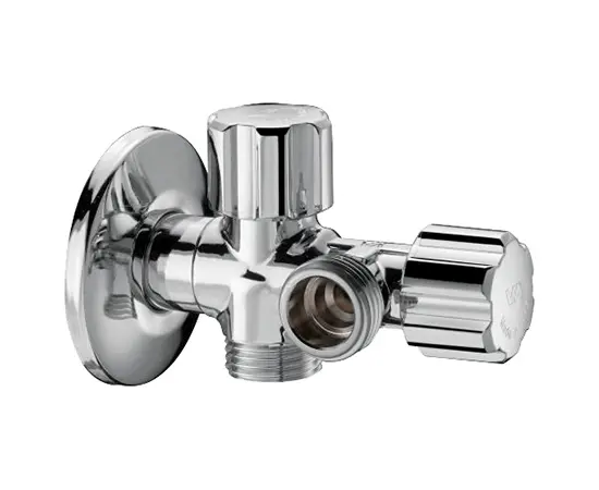 ვენტილი ორმაგი 1/2x1/2x1/2 Albertoni სახელურით