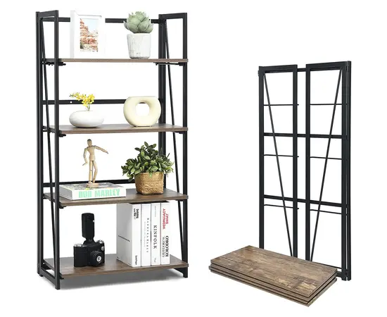 სტელაჟი ლითონის BLACK+BROWN 125x60x34 სმ სტელაჟი ლითონის BLACK+BROWN 125x60x34 სმ