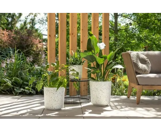 Горшок цветочный Lamela Cover pot SOLO IML 300 terrazzo 16л Горшок цветочный Lamela Cover pot SOLO IML 300 terrazzo 16л