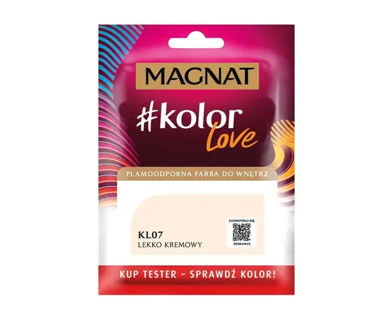 Interior paint test Magnat Kolor Love 25 ml KL07 slightly creamy Interior paint test Magnat Kolor Love 25 ml KL07 slightly creamy