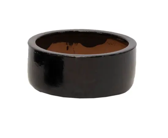 ქოთანი კერამიკული Mega Collections Glazed Bowl Shiny 31x15სმ 10ლ შავი ქოთანი კერამიკული Mega Collections Glazed Bowl Shiny 31x15სმ 10ლ შავი