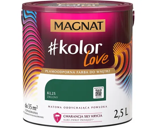 საღებავი ინტერიერის Magnat Kolor Love 2.5 ლ KL25 მწვანე საღებავი ინტერიერის Magnat Kolor Love 2.5 ლ KL25 მწვანე