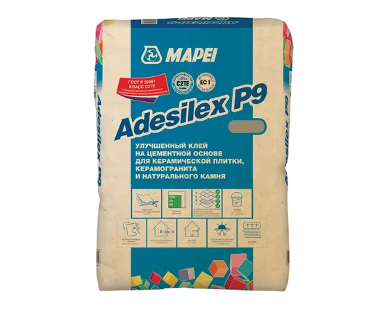 Cement-based adhesive Mapei Adesilex P7 C2T 25 kg grey