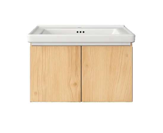 აბაზანის ავეჯი MWB light Wood 60 x 47 სმ + LED სარკე 65 x 10 x 57 სმ