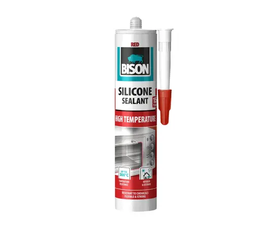 Silicone high temperature sealant Bison High Temp 280 ml red
