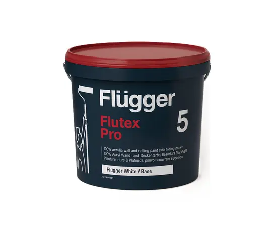 Acrylic paint washable Flügger Flutex 5 Base 3 3 l smooth