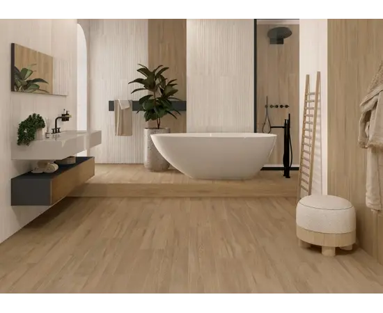 Floor tile HALKON CERAMICAS S.A. 19X57 G NOOK ROBLE MAT PRI