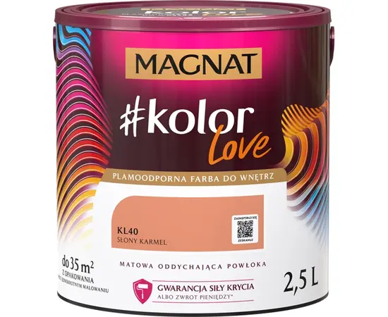 საღებავი ინტერიერის Magnat Kolor Love 2.5 ლ KL40 მარილიანი კარამელი საღებავი ინტერიერის Magnat Kolor Love 2.5 ლ KL40 მარილიანი კარამელი