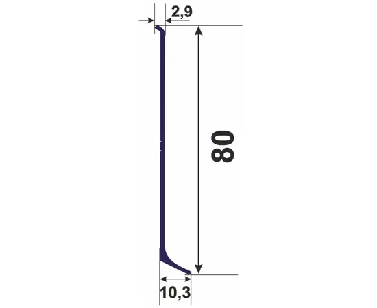 კუთხე შიდა პლინტუსის Profil Center Best Deal 3/80 თეთრი