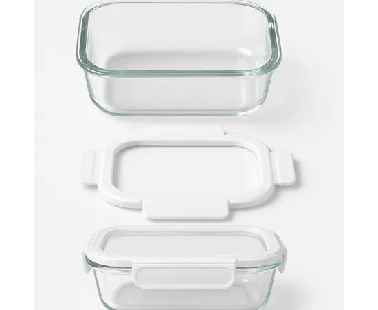 Glass container rectangle Ronig 600 ml