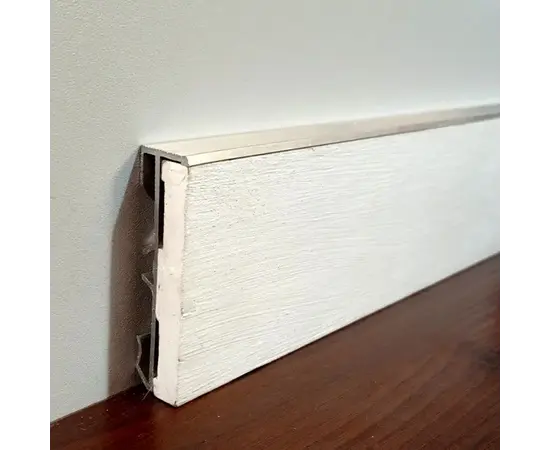 Aluminum plinth PROFIL CENTER Best Deal 15.3x80x2500 mm MDF 80 mm insert silver