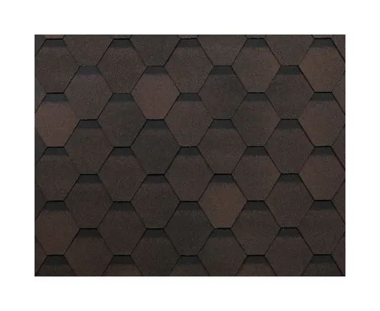 Roof shingle bituminous flexible Technonicol Optima Sonata brown 3 m²