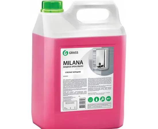 Жидкое крем-мыло Grass "Milana" спелая черешня 5 л