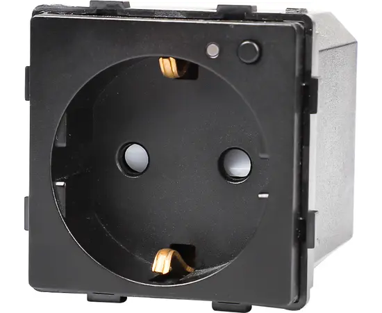 როზეტი ჩარჩოს გარეშე Socket Elegant დამიწებით და შტორებით 16A Wireless Wi-Fi შავი