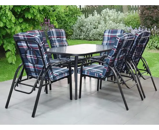 Garden furniture set table and 6 folding chairs HY-009